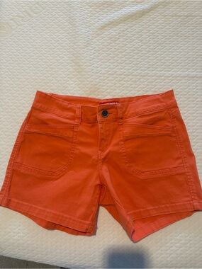 UNIONBAY Coral-Orange High Waist Cotton Shorts